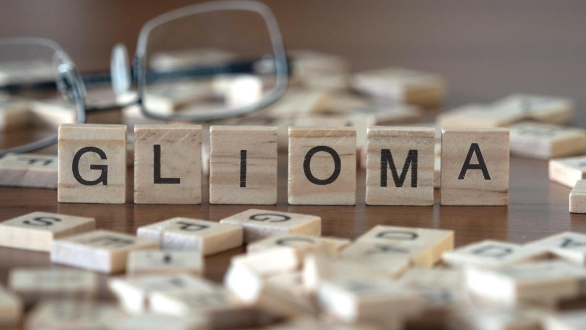 wooden cubes that spell glioma