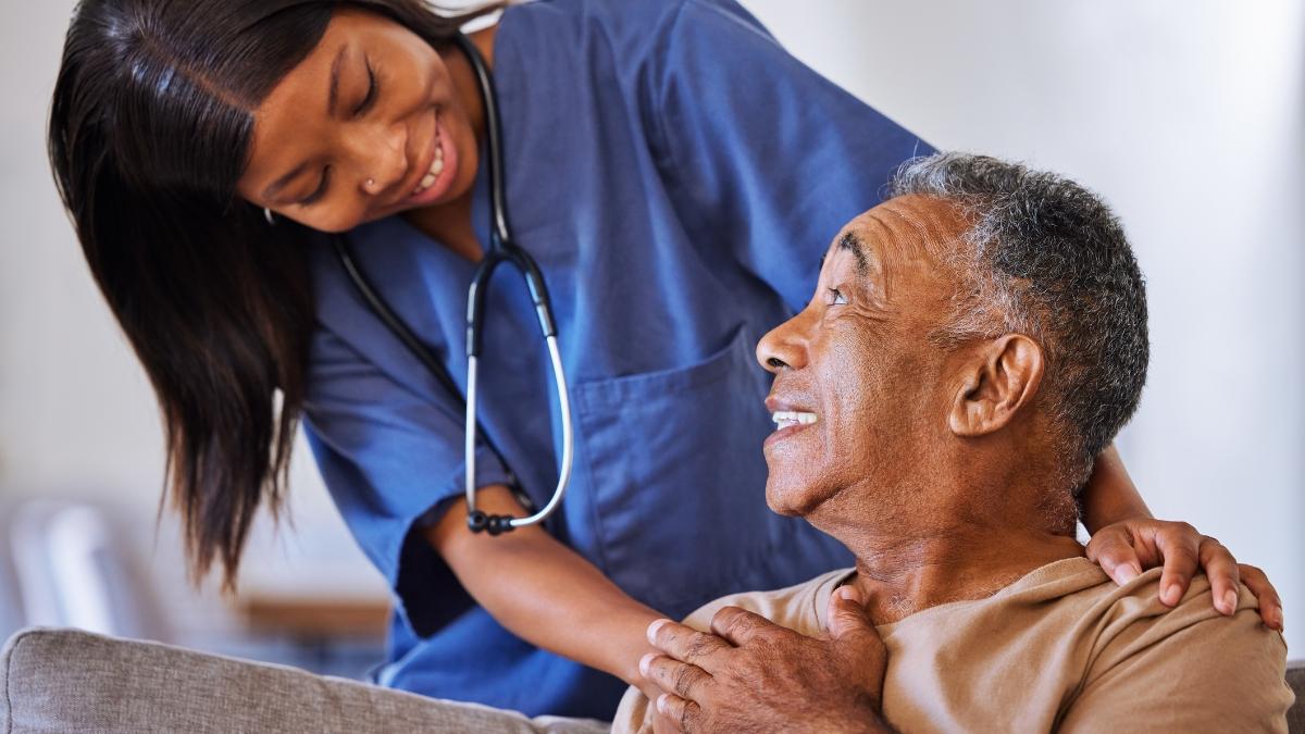 doctor with a palliative care patient 
