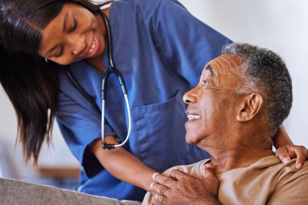 doctor with a palliative care patient 